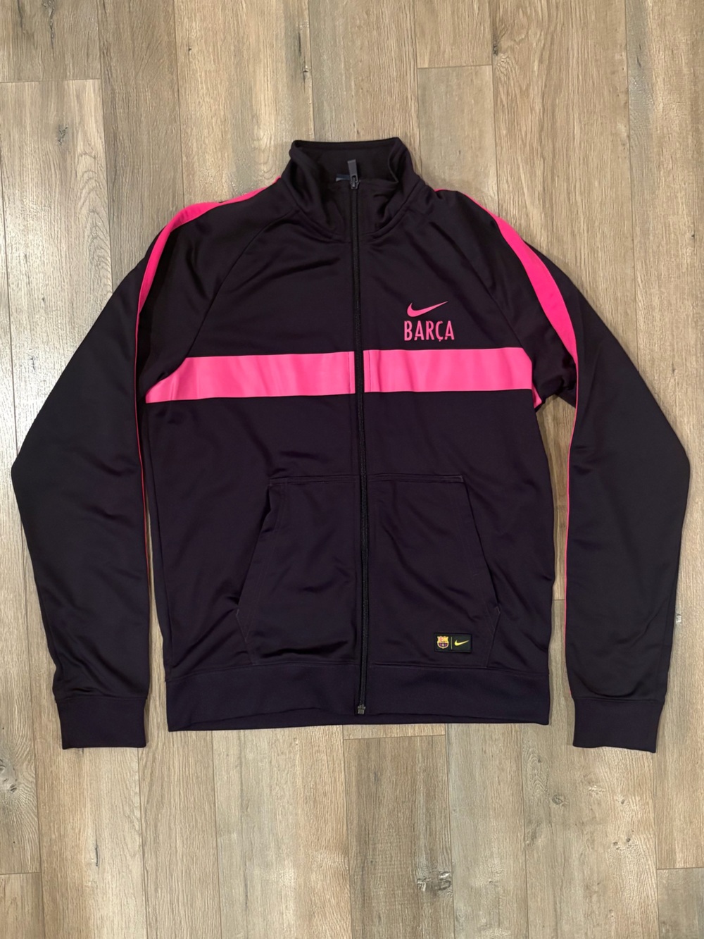 Nike FC Barcelona (BARCA) Jacket - Purple with Hot Pink Stripe